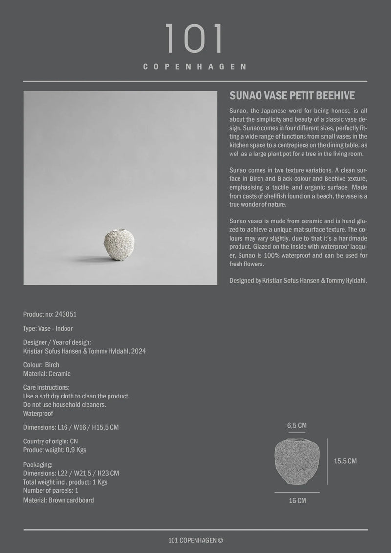 Sunao Vase - 101 Copenhagen Vases - Big - Birch - HORNE