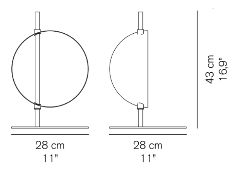 Superluna Table Lamp - Oluce - Table + Task - Black - HORNE