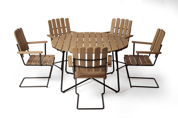 Table 9A 120 - Grythyttan Stålmöbler - Tables - Untreated Teak - HORNE