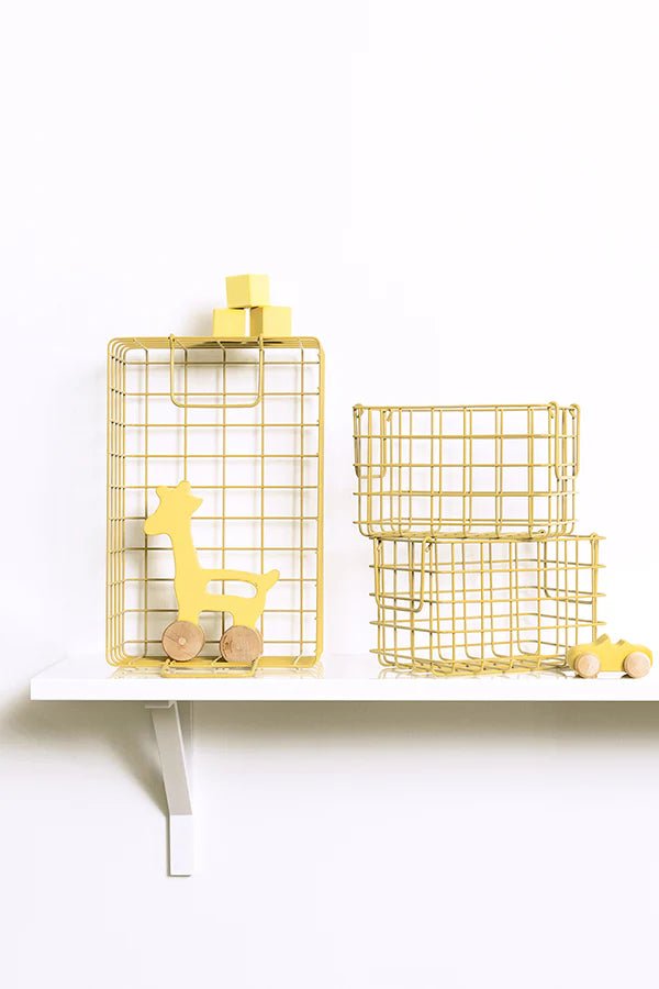 The Baskets - Mustard Made US Storage + Organization - Chalk - HORNE