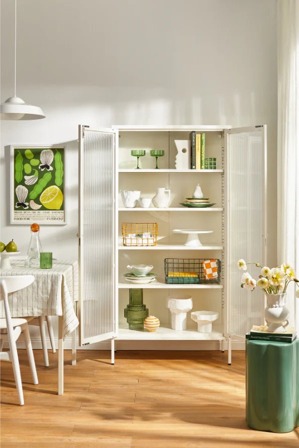 The Collector Cabinet - Mustard Made US Storage + Organization - Chalk - HORNE