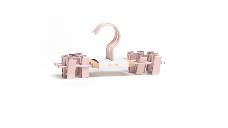 The Hangers - Mustard Made US Storage + Organization - Kids Clip Hanger - Blush - HORNE