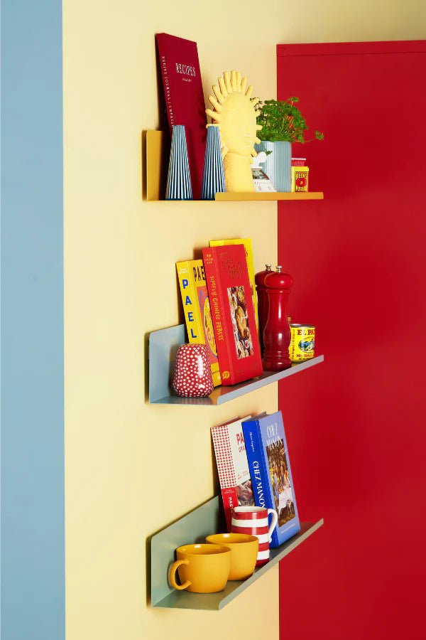 The Ledge Shelf - Mustard Made US Storage + Organization - Chalk - Small - HORNE