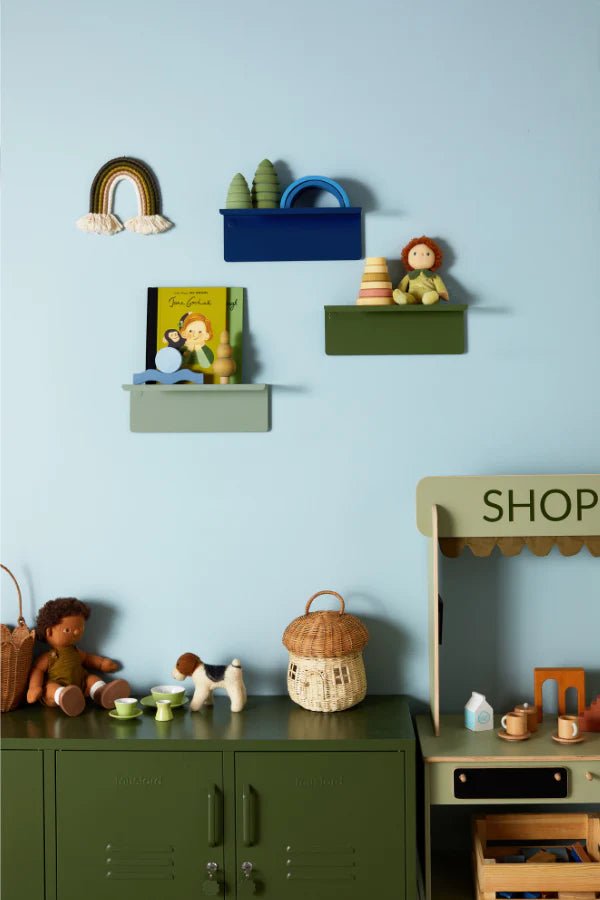 The Ledge Shelf - Mustard Made US Storage + Organization - Chalk - Small - HORNE