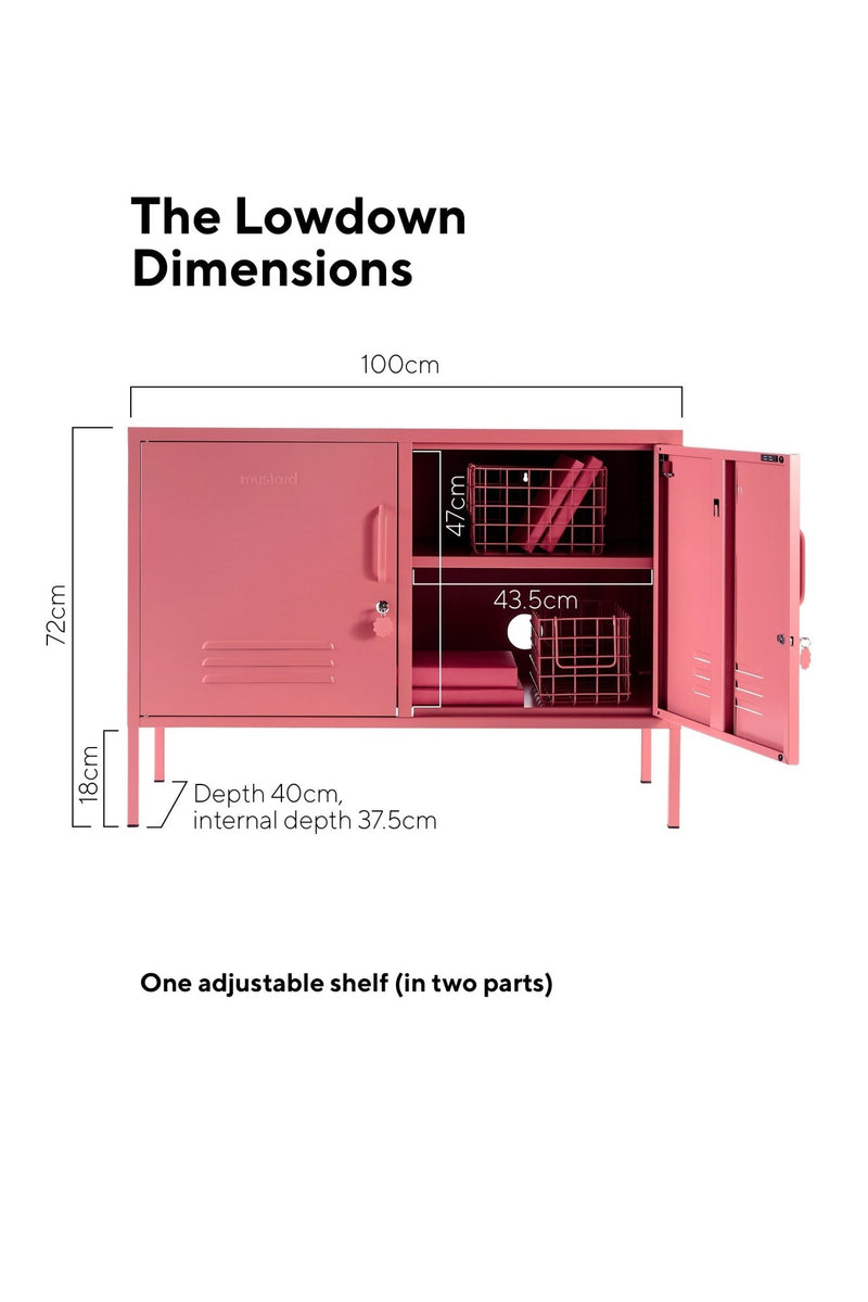 The Lowdown Cabinet - Mustard Made US Storage + Organization - Blush - HORNE