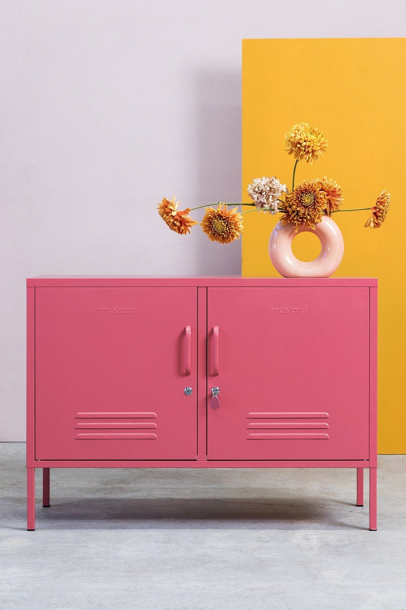 The Lowdown Cabinet - Mustard Made US Storage + Organization - Blush - HORNE