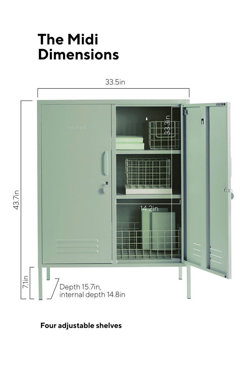 The Midi Cabinet - Mustard Made US Storage + Organization - Berry - HORNE