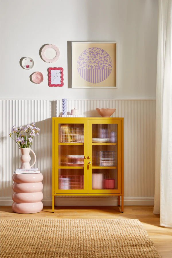 The Midi Cabinet - Mustard Made US Storage + Organization - Berry - HORNE