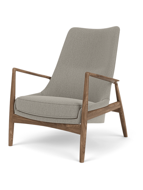 The Seal Lounge Chair - High Back - Audo Copenhagen Chairs - Natural Oak - Dakar Leather - 0329 Brown - HORNE