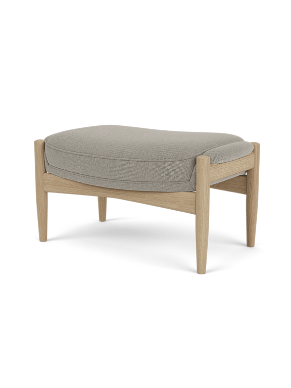 The Seal Ottoman - Audo Copenhagen Stools + Benches + Ottomans - Natural Oak - Dakar Leather - 0329 Brown - HORNE