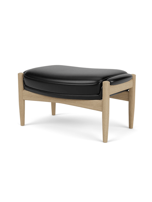 The Seal Ottoman - Audo Copenhagen Stools + Benches + Ottomans - Natural Oak - Dakar Leather - 0329 Brown - HORNE