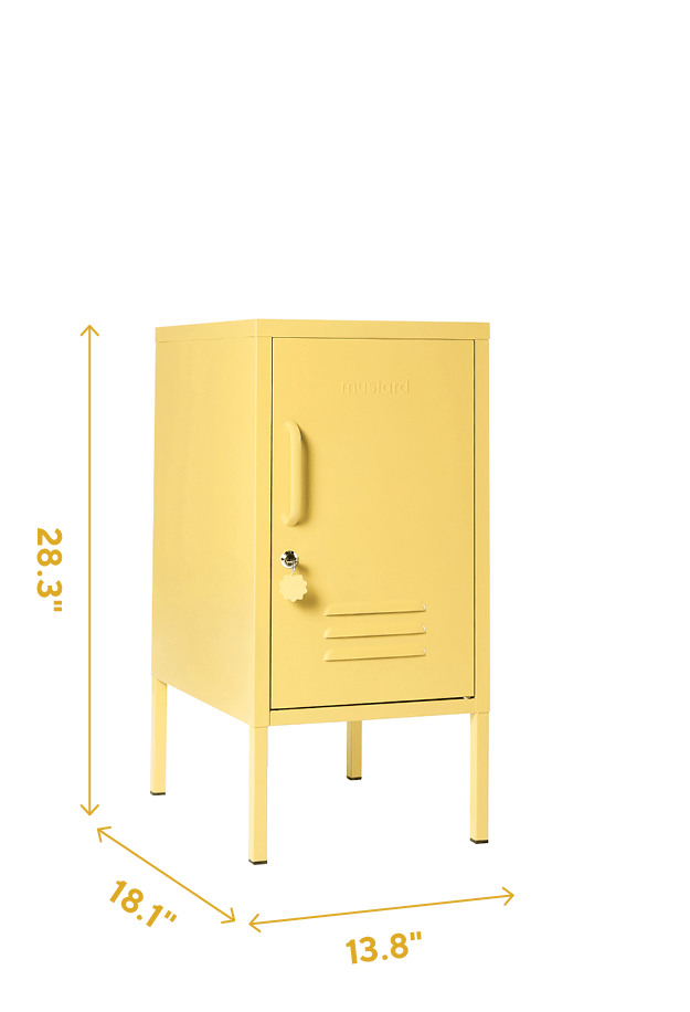 The Shorty Locker - Mustard Made US Storage + Organization - Berry - Right - HORNE