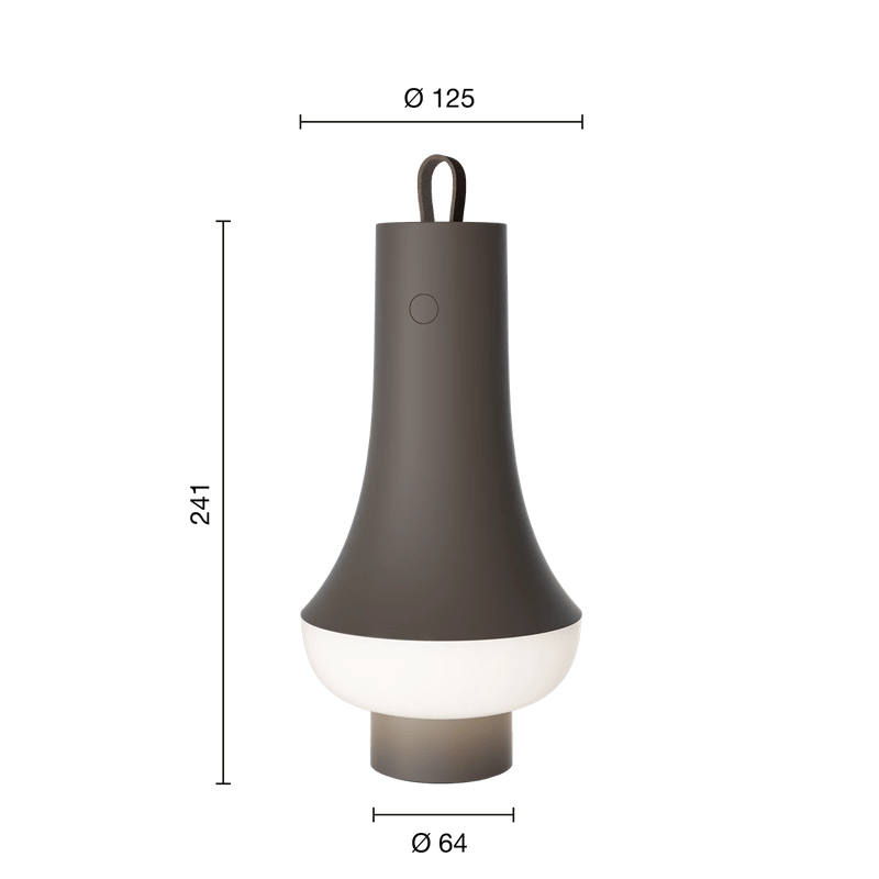 Tomoshi Portable Lamp - Louis Poulsen Table + Task - Dark Brown - HORNE