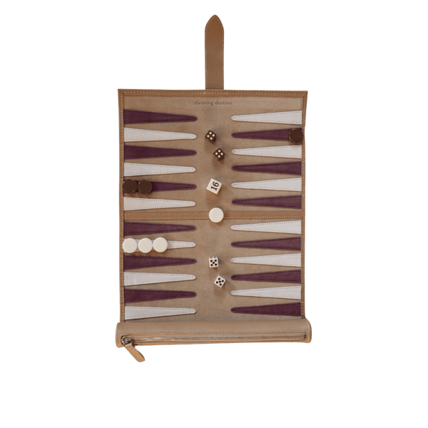 Travel Backgammon Board - Bordeaux - Throwing Doubles Toys & Games > Games > Board Games - HORNE