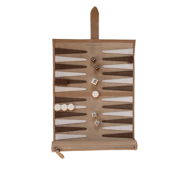 Travel Backgammon Board - Byron - Throwing Doubles Toys & Games > Games > Board Games - HORNE