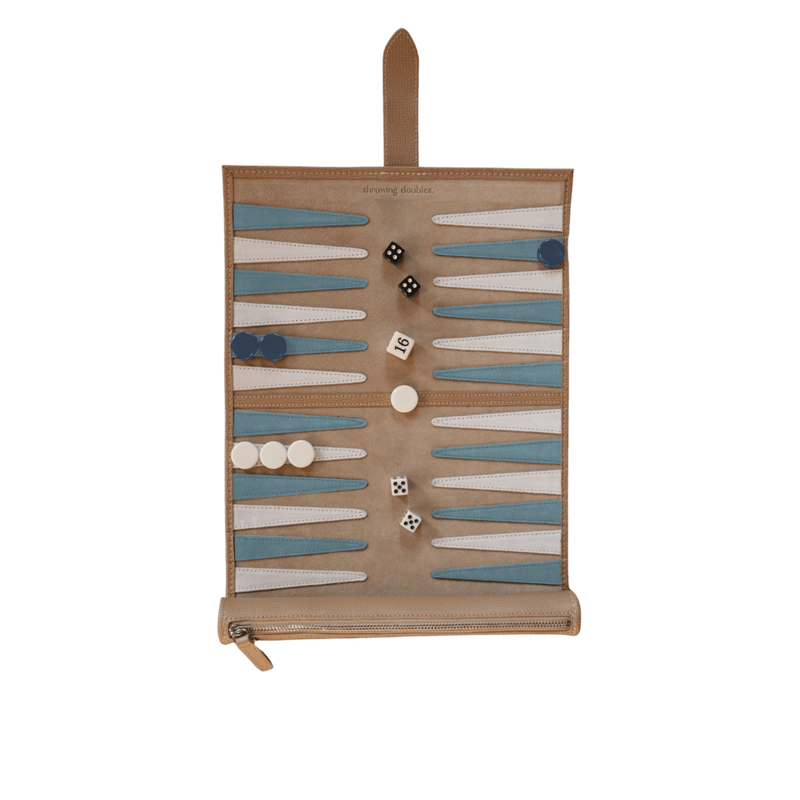 Travel Backgammon Board - St Barth - Throwing Doubles Toys & Games > Games > Board Games - HORNE