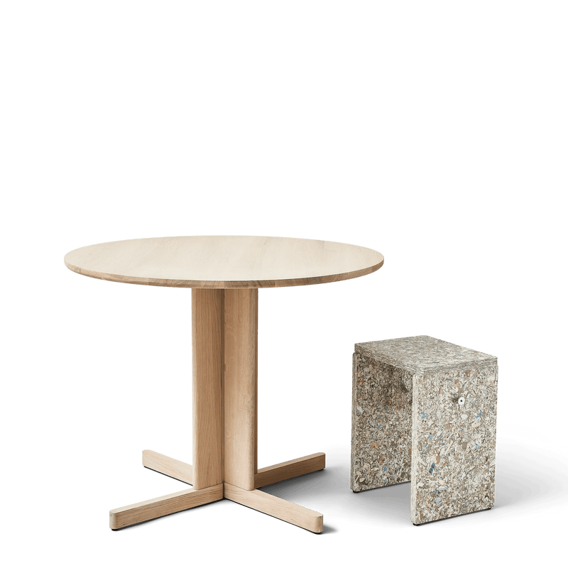 Trefoil Round Table - Form + Refine Tables + Desks - Oak - HORNE