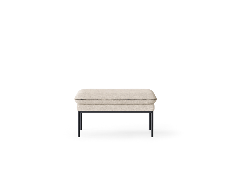 Turn Pouf - Ferm Living Stools + Benches + Ottomans - Cotton Linen - Natural - HORNE