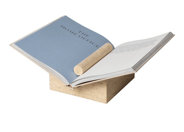 Tvara Book Stand - Ferm Living - Travertine - HORNE