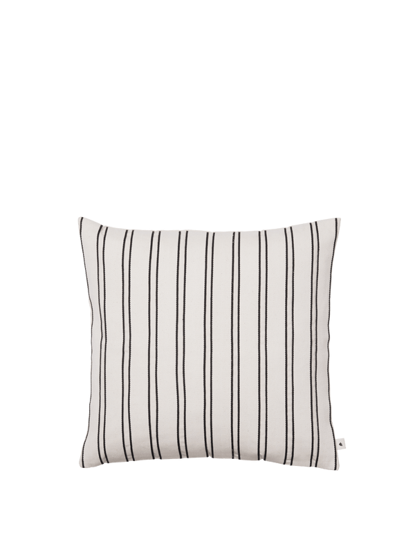 Twill Cushion - Ferm Living Bedding + Pillows - Off - white/Black - HORNE