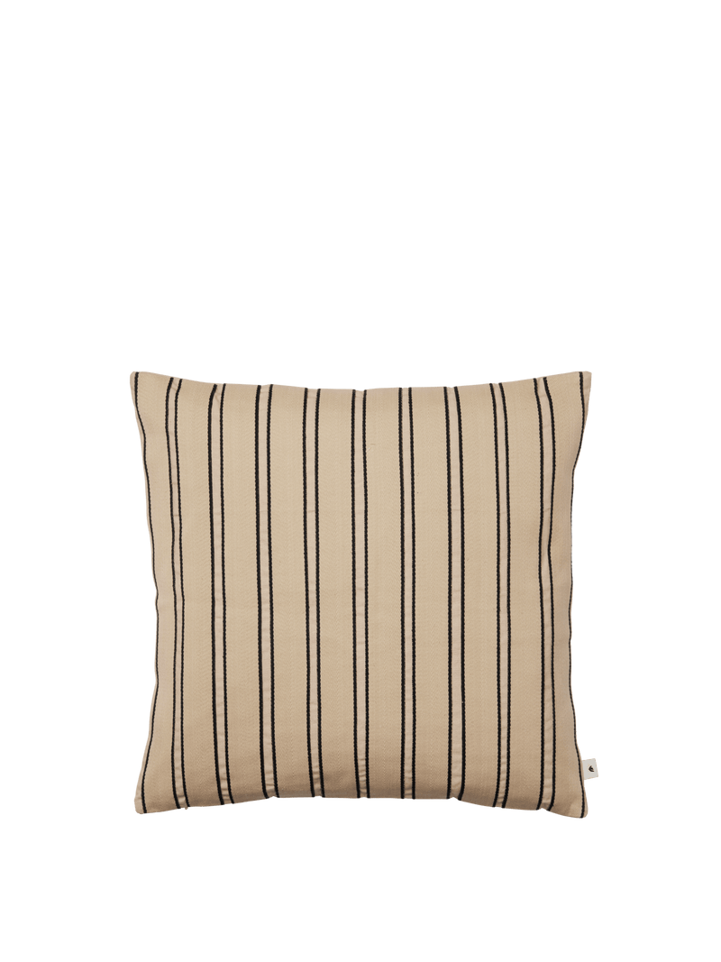 Twill Cushion - Ferm Living Bedding + Pillows - Cashmere/Black - HORNE