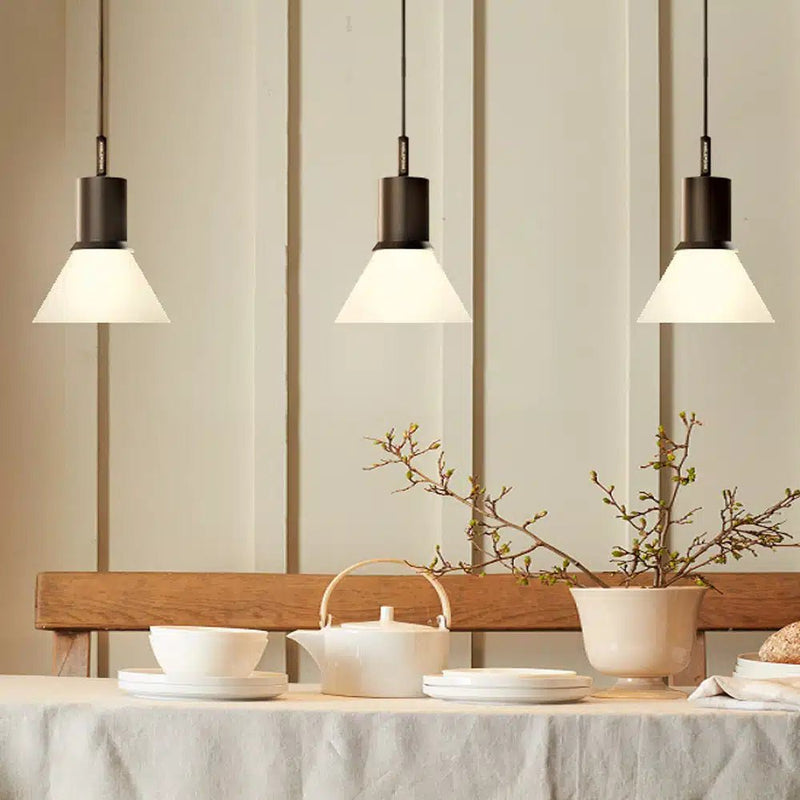 Type 80™ Pendant Matte Black - Opal Glass - Anglepoise Pendants - HORNE