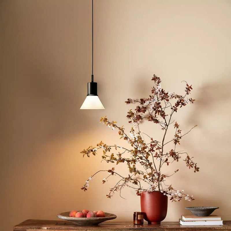 Type 80™ Pendant Matte Black - Opal Glass - Anglepoise Pendants - HORNE