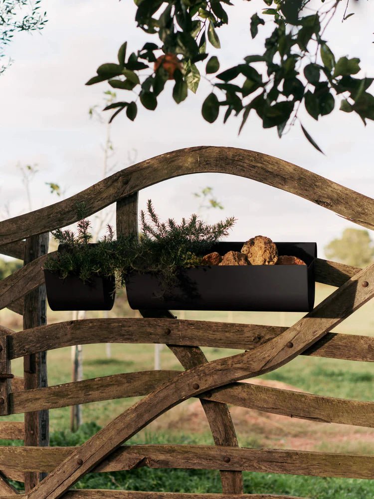 Uma Balcony Box - Ferm Living Pots & Planters - Black - Small - HORNE