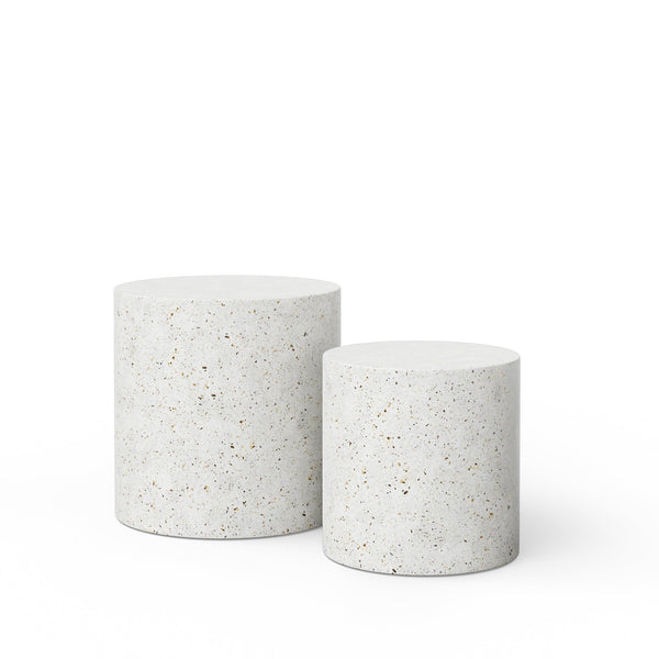 Una Pedestal - Set of 2 - Urbia Tables - Ivory Terrazzo - HORNE
