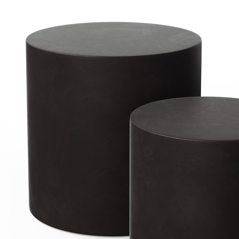 Una Pedestal - Set of 2 - Urbia Tables - Dark Grey - HORNE