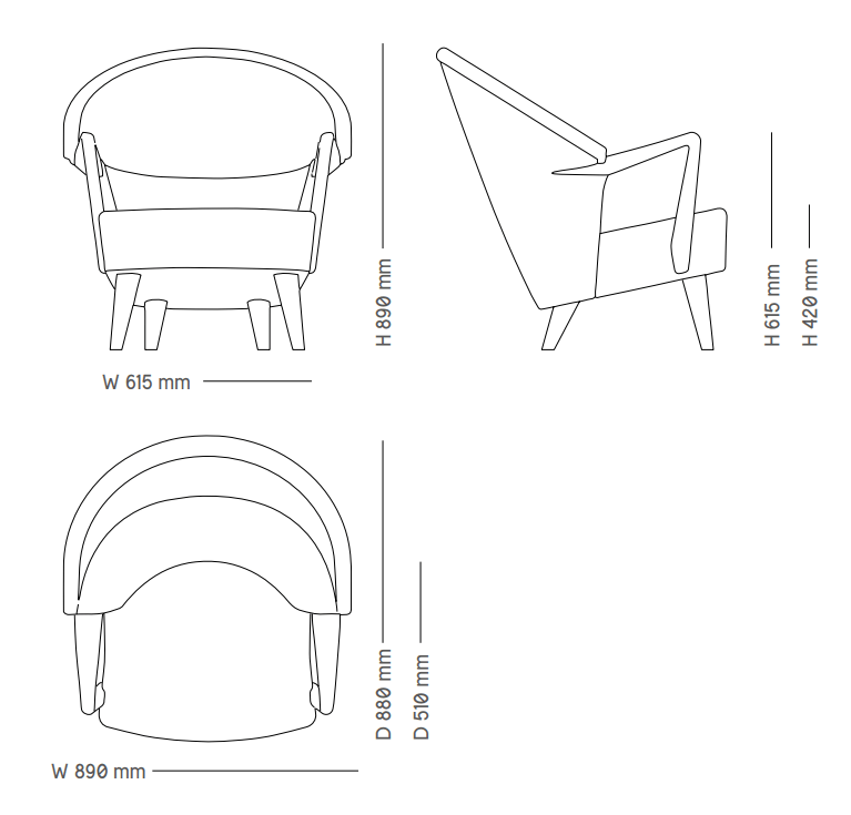 UnFluffy Lounge Chair - Eikund - Chairs - Oiled Oak - Elle - White - HORNE