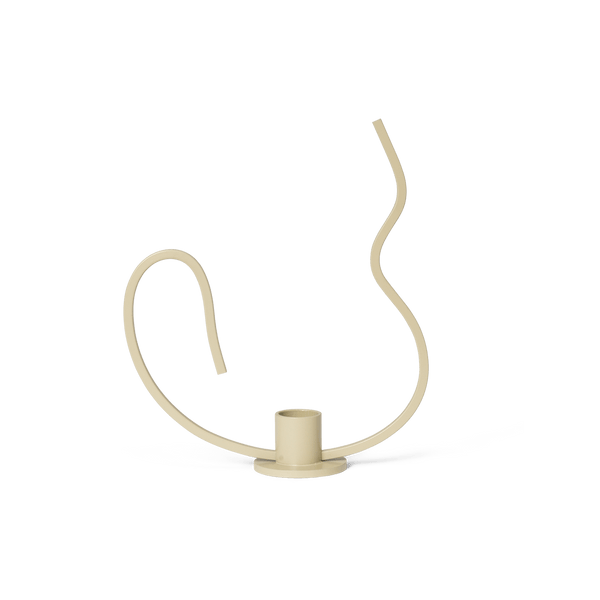 Valse Candle Holder - Ferm Living - Candle Holders - Cashmere - Low - HORNE