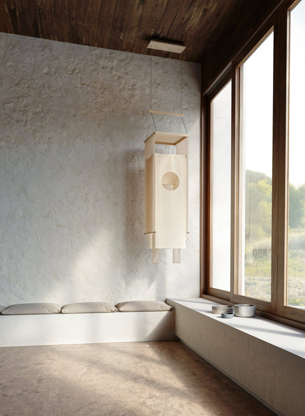 Veil Tall Pendant - Ladies & Gentlemen Lighting - Linen Muslin - HORNE