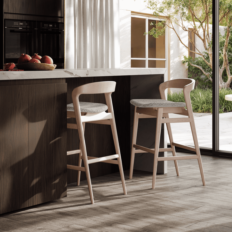 Velma Counter Stool - Urbia Chairs - Crafted Glaze Nevoa - HORNE