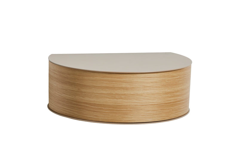 Wallie Wall Drawer - Woud - Shelving - Black Metal w/ Oak - HORNE