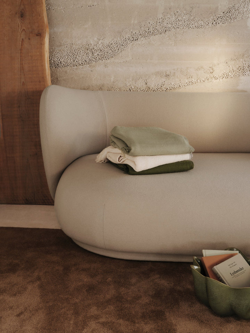 Weaver Throw - Ferm Living - Blankets + Throws + Pillows - Off - White - HORNE