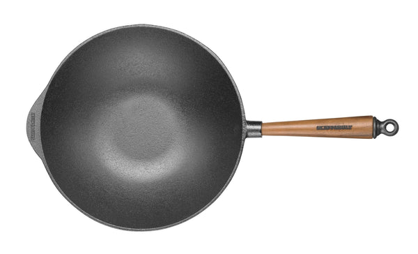 Wok with Walnut Handle - 12.2" - SKEPPSHULT - Cookware - HORNE