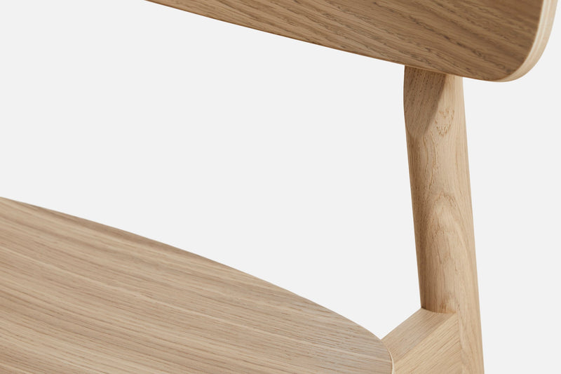 woud Soma Counter Chair - Woud - Chairs - White Pigmented Lacquered Oak w/ Black Painted Metal Foot Rest - HORNE