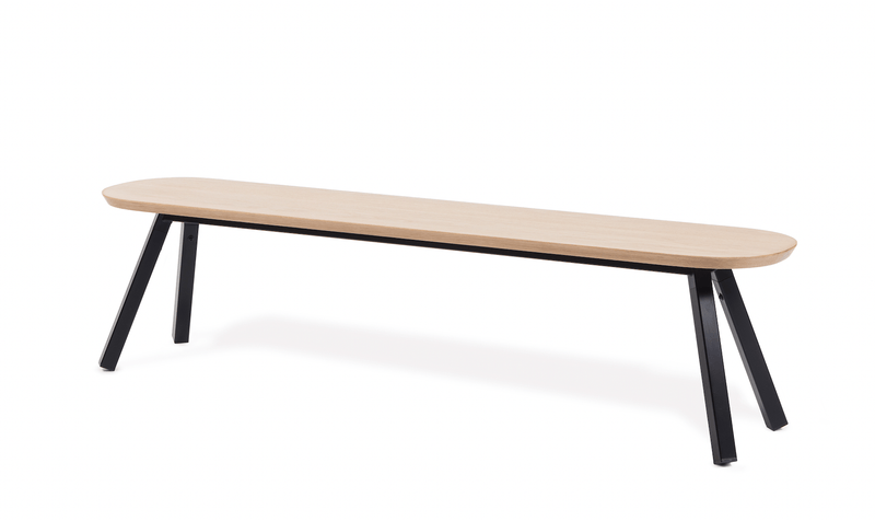 You And Me Bench - Indoor Only - RS Barcelona - Stools + Benches + Ottomans - 50 Stool - Black - HORNE