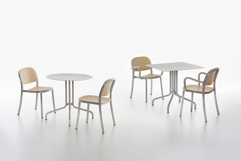 1 Inch Armchair - Emeco - Chairs - Hand - brushed Aluminum - Sand - HORNE