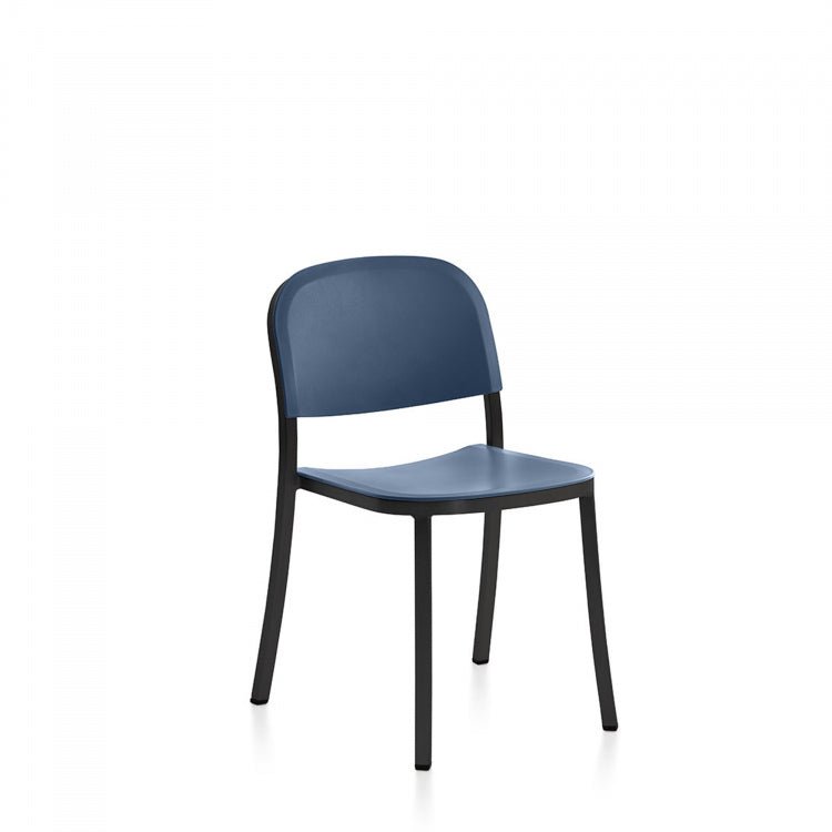 1 Inch Side Chair - Emeco - Chairs - Hand - brushed Aluminum - Sand - HORNE