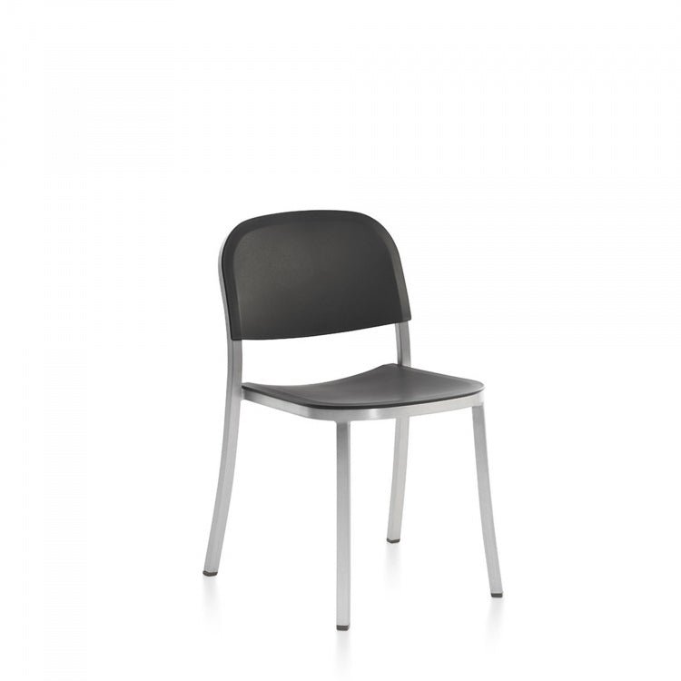 1 Inch Side Chair - Emeco - Chairs - Hand - brushed Aluminum - Sand - HORNE