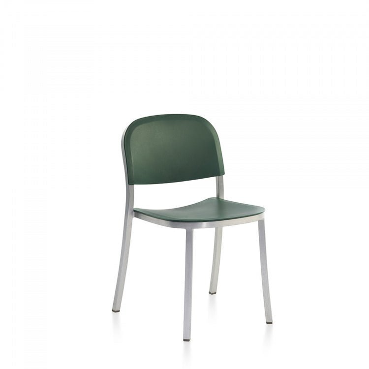 1 Inch Side Chair - Emeco - Chairs - Hand - brushed Aluminum - Sand - HORNE
