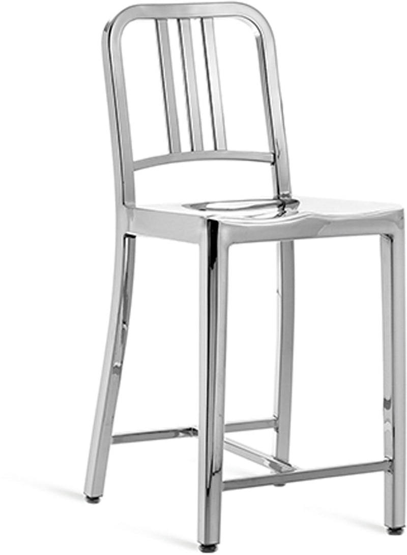 1006 Navy Counter Stool - Emeco - Stools + Benches + Ottomans - Brushed - HORNE