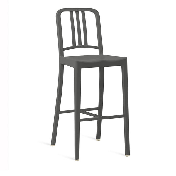 111 Navy Barstool - Emeco - Stools + Benches + Ottomans - Charcoal - HORNE