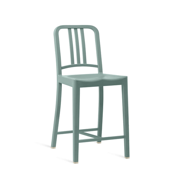 111 Navy Counter Stool - Emeco - Stools + Benches + Ottomans - Light Blue - HORNE