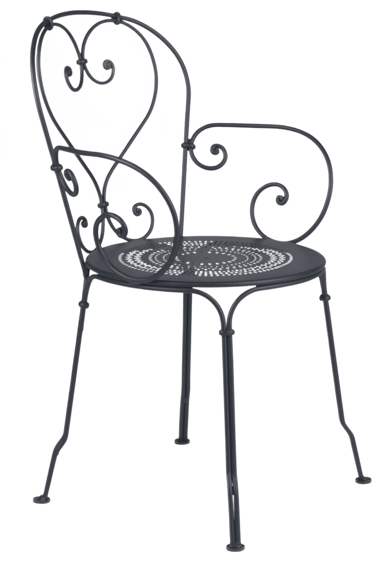 1900 Armchair - Set of 2 - Fermob - Outdoor Furniture - Black Cherry - HORNE