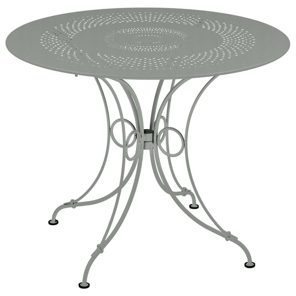 1900 Round Table - Fermob - Outdoor Furniture - 38" Diameter - Lapilli Grey - HORNE