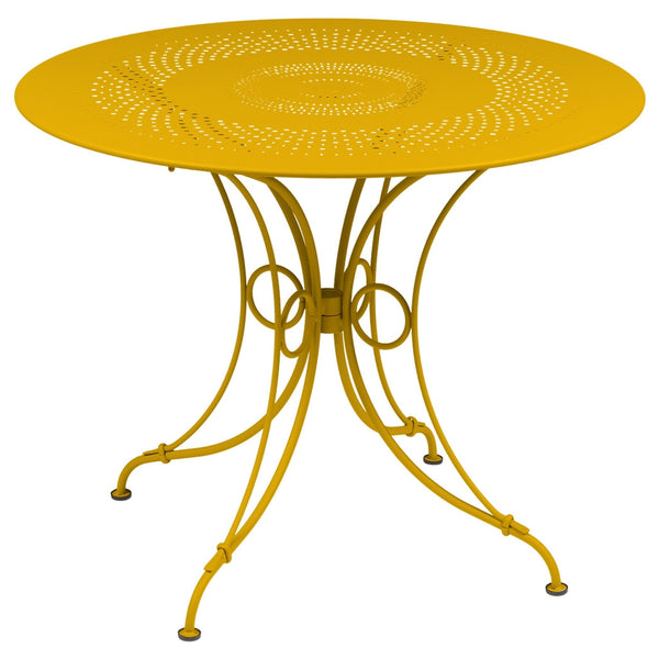 1900 Round Table - Fermob - Outdoor Furniture - 38" Diameter - Honey Textured - HORNE