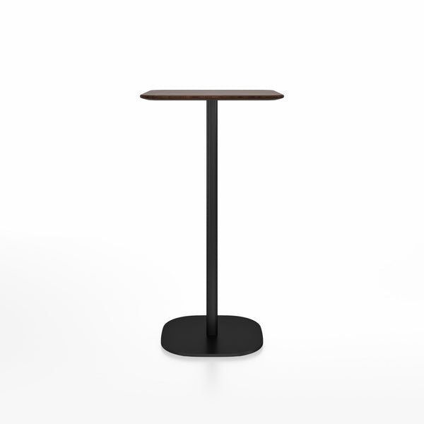 2 Inch Bar Table - 24" x 30" Rectangular - Emeco - Tables - Walnut - Black Powder Coated - HORNE